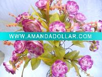 Wholesale Artificial flower/artificial plant--Bright silk rose--purple/white