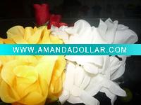 Wholesale pot artistic SILK rose flower ,high quality and cheap price