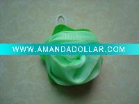 flower shaped mesh bath sponge