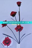 Wholesale 4 head rose RYJJ-063 artificial silk flower