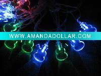 Wholesale multi colors led solar christmas light string with snowman