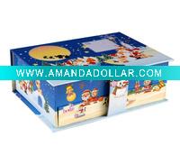Cartoon pencil box with 2 layers for stationary storage