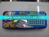 children school pencil box with calculator