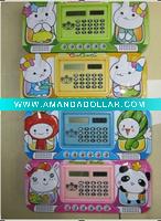 Wholesale Hot cartoon Promotional Pencil box with caculator