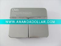 Wholesale Square folding puff box powder box dressing box with with mirror and eyebrow pencil