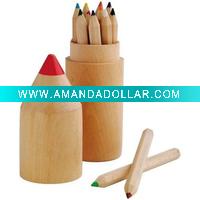 Wholesale 3.5"-12pc color penci,wooden color pencill/wood box