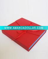 hardcover red paper gift packaging box