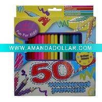 50 pk multi color pencil in paper box