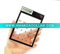 Wholesale Solar power ultrathin transparent calculator