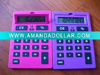 Wholesale new design A4 size color button big keyboard desktop solar calculator for promotional gifts