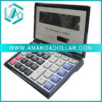 New foldable electric and solar power black calculator