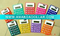 Wholesale NEW Transparent Solar Power Touch Screen Calculator Calculator , fold Calculator , silicon calculator ,