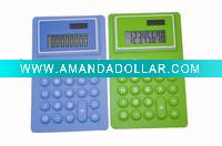 PVC Calculator/calculator/ 8 digital calculator/office folding silicone calculator