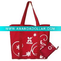 Wholesale Newest fashionable red nonwoven shopping bag