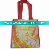 laminated nonewoven shopping bag with slikscreen printing