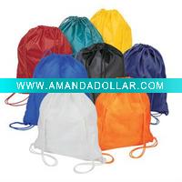 Wholesale green eco nylon drawstring bag