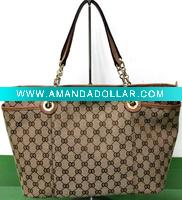 Wholesale Nylon with outside zipper pockets tote bag