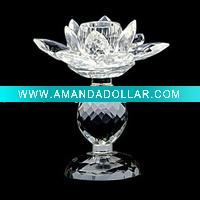 Wholesale OEM crystal glass candle holder