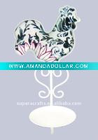 Wholesale Rooster shape fashion glass candle holder