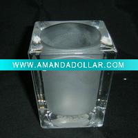 Wholesale Clear glass candle holder
