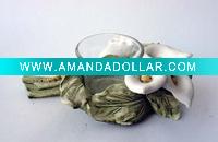 Wholesale Polyresin Calla with glass candle holder