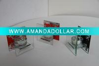 Wholesale Square Colorful Glass Candle Holder