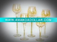 Wholesale lustre finish glass votive holder, glass candle holder