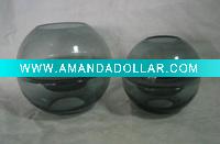 solid color glass candle holder