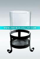 Wholesale clear big size glass candle holder