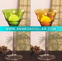 Wholesale amber color glass holder