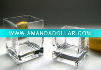 Glass Square Candle Holder