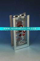 Wholesale Clear glass Candle Holder with Heart Decoration