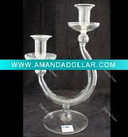 Glass candle holder