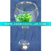 Glass candle holder