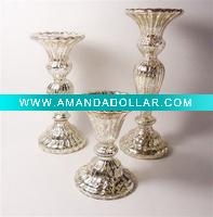 Glass home decoration candle holder
