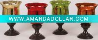 Wholesale Glass candle holder with tea light