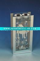 Clear glass Candle Holder