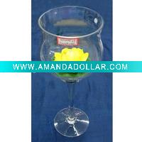 Glass hurricane candle holders