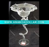 Glass candle holder