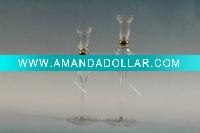 Glass candle holder