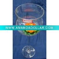 Glass hurricane candle holders