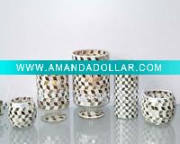 Wholesale hand pressed t-light and votive glass candle holder