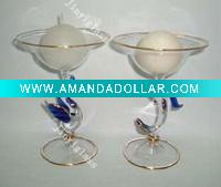 Glass candle holder