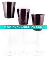 glass candle holders