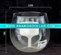 Wholesale Heat-resistant Transparent Glass Candle Holder