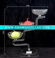 Wholesale Heat-resistant Transparent Glass Candle Holder