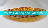 Mosaic glass candle holder