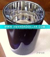 Glass candle holder