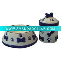 Ceramic pet dog bowl