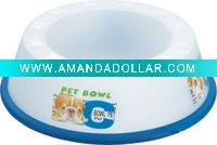 Plastic Pet Bowl with a bone